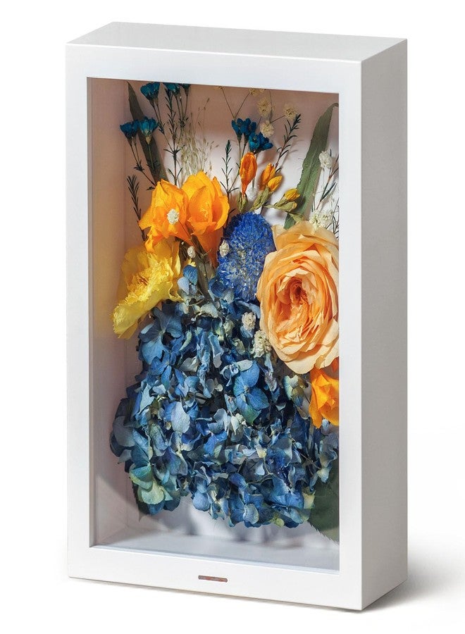 Wisedry 10x8 Inch Flower Shadow Box Frame - 360° Airtight Seal Wedding Shadow Box with Silica Gel Packets, Memory Display Cases for Wedding Bouquet, Pet Memorabilia, Medals - Image 1
